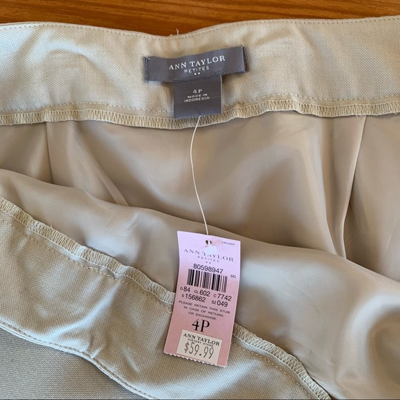 Ann Taylor 2 Piece Beige Suit Jacket and Skirt - Picture 15 of 16